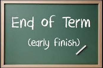 Friday 30th September – Early finish Last day of Term 3